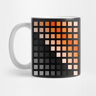 Hard Edge Geometric Black White Orange Gradient Artwork Pattern Mug